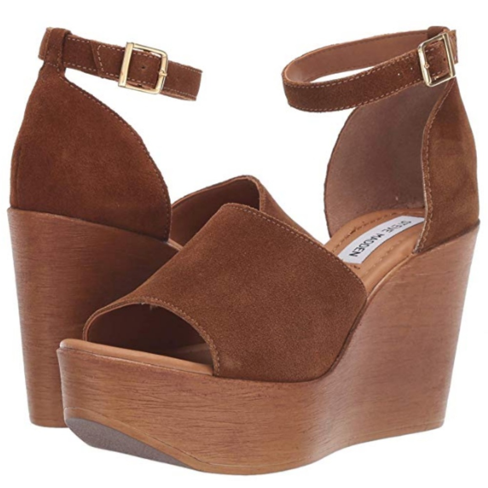Steve Madden Suede Platform Wedges - Size 6 (EUC)